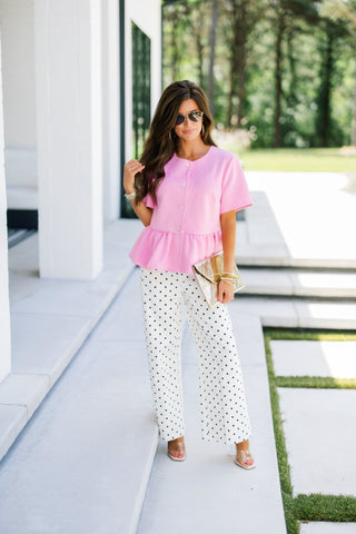 Petal & Poise Peplum Top - Instyle Boutique