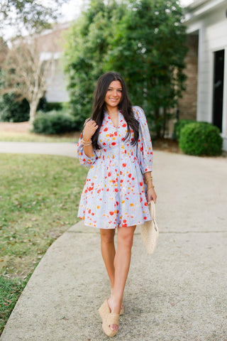 Blossom Breeze Blue Dress - Instyle Boutique