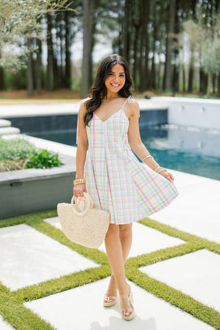 Rainbow Sherbet Tie - Strap Dress - Instyle Boutique