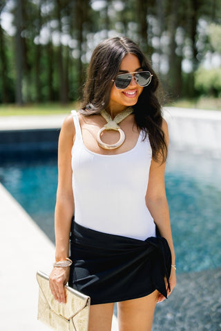 By the Beach Black Sarong - Instyle Boutique
