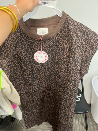 Less Is More Leopard Drawstring Dress