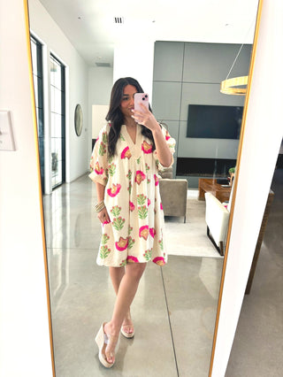 Easy Elegance Floral Shift Dress - Instyle Boutique