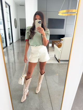 Bayside Olive Striped Top
