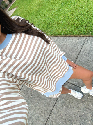 Autumn Girl Striped Set