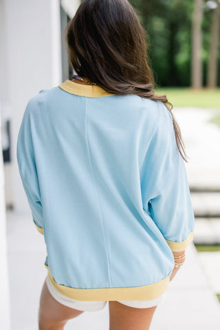Sunny Side Up Color Block Sweatshirt - Instyle Boutique