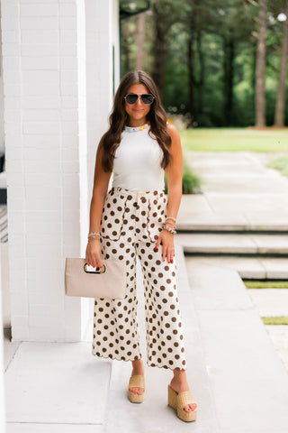 Connect The Dot Mocha Pants - Instyle Boutique