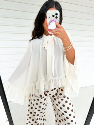 Ruffle in the Wind Blouse - Instyle Boutique