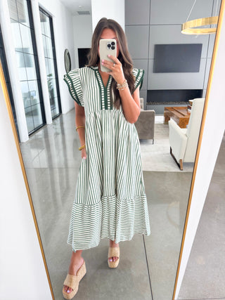 Greenbriar Striped Midi Dress