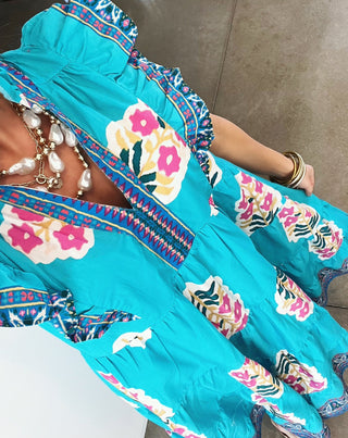 Tealberry Bloom Dress - Instyle Boutique