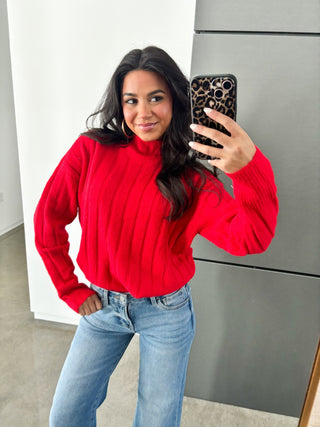 Ready To Celebrate Red Sweater - Instyle Boutique