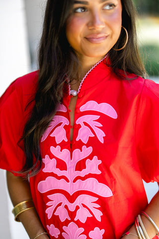 Boldly Bloomed Embroidered Dress - Instyle Boutique