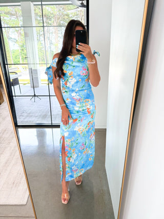 Blue Iris Midi Dress - Instyle Boutique