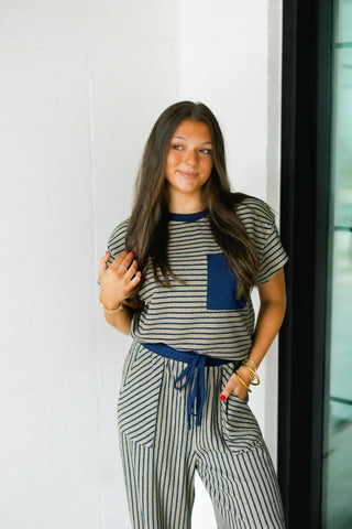 See About That Striped Pants Set - Instyle Boutique