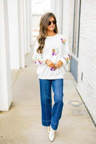 Fleur De Lis Sequin Top ~FINAL SALE~