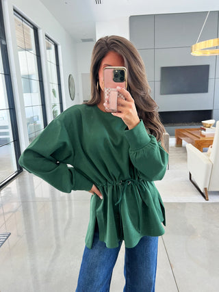 Girl On The Go Pullover-Green