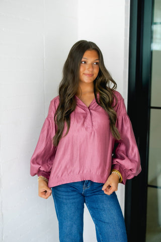 Caught In The Middle Magenta Top - Instyle Boutique