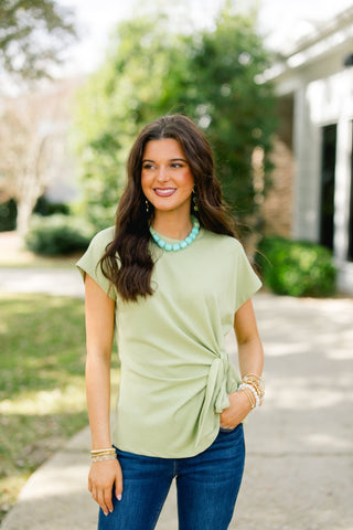 Matcha Please Tie Top - Instyle Boutique