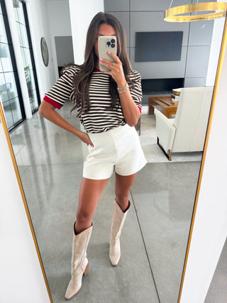 Bayside Brown Striped Top