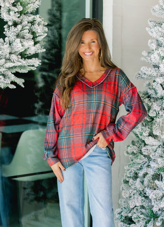 Pippa Plaid Printed Top