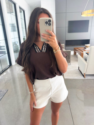 Mocha Wild Side Top