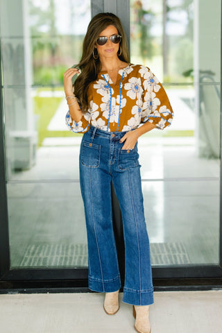 Right On Time Floral Top - Instyle Boutique