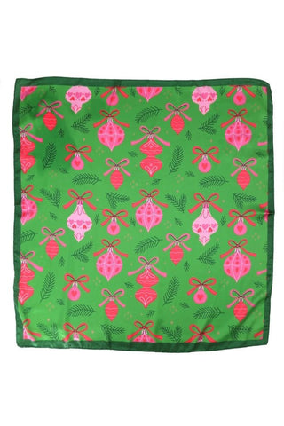 Green & Pink Ornament Scarf - Instyle Boutique