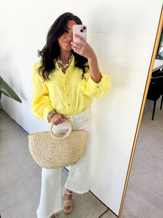 Soft Meadow Bloom Yellow Top - Instyle Boutique