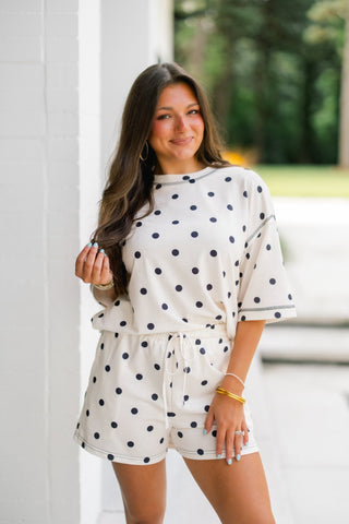 Polka Dot Pretty Black & Beige Set - Instyle Boutique