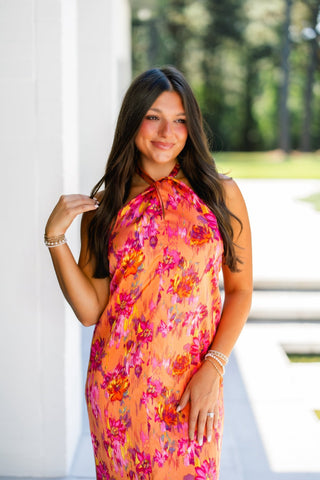 Wild Bloom Halter Maxi - Instyle Boutique