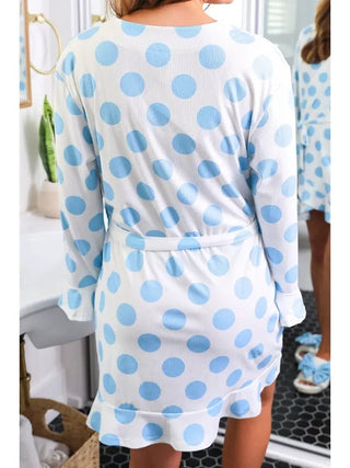 Blue Polka Dot Robe ~PREORDER~ - Instyle Boutique