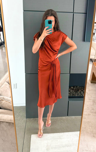 Ember Glow Asymmetrical Dress - Instyle Boutique