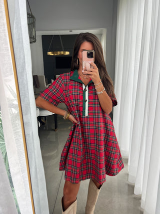 Tis The Season Red Plaid Dress