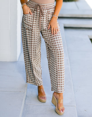Check Me Out Mocha Barrel Pants