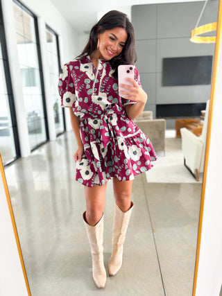 One Of Those Days Plum Floral Dress