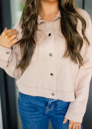 So Soft Suede Natural Jacket ~BLACK FRIDAY DEAL~ - Instyle Boutique