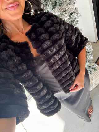 Fancy Darling Black Fur Coat