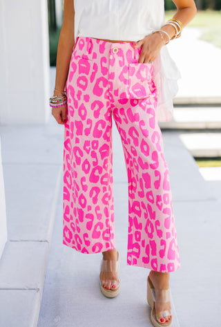 Pink Leopard Pants