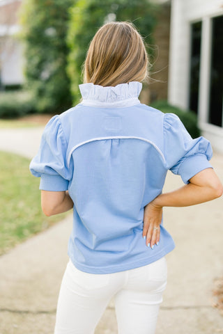 Easy On Me Periwinkle Top - Instyle Boutique
