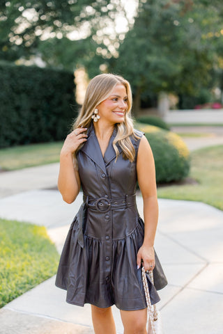 Mocha Moto Mini Dress - Instyle Boutique