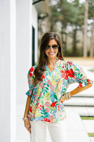 Bright Beginnings Floral Top - Instyle Boutique