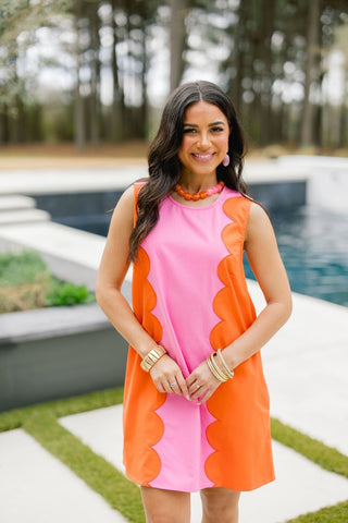 Sun Kissed Scalloped Dress - Instyle Boutique