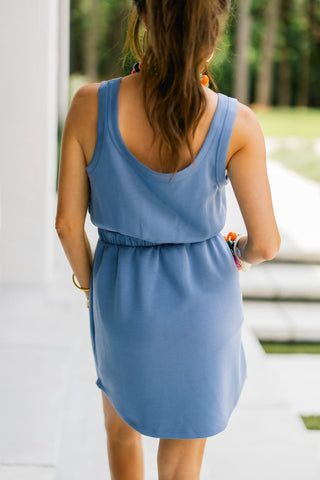 Easy Days Blue Dress - Instyle Boutique