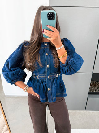 Best Dressed Dark Denim Top