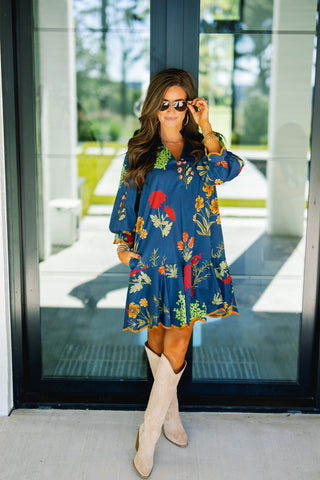 Never Leaving Navy Dress