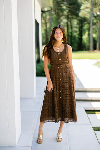 Charleston Belted Button Down Dress - Instyle Boutique