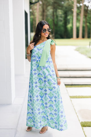By The Garden Aqua Dress
