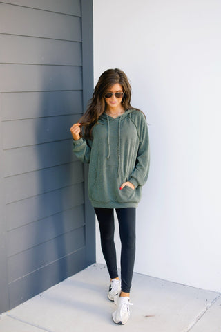 Own The Day Olive Top - Instyle Boutique