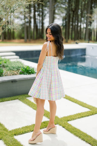 Rainbow Sherbet Tie - Strap Dress - Instyle Boutique