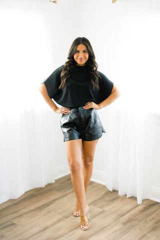 Black Beauty Mock Neck Top