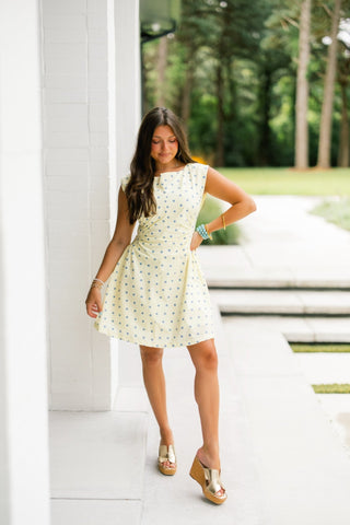 Butter & Blue Dot Mini Dress - Instyle Boutique